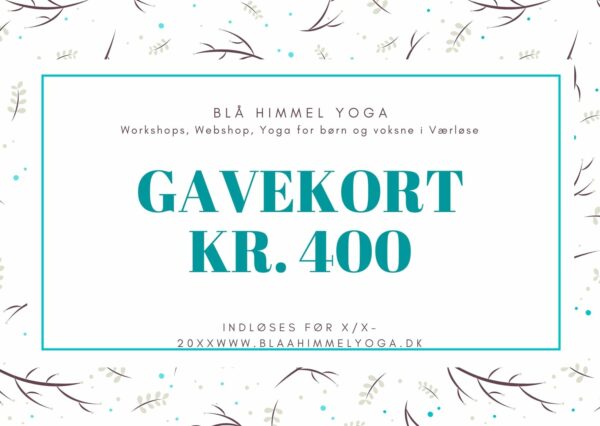 Gavekort på 400 kr.